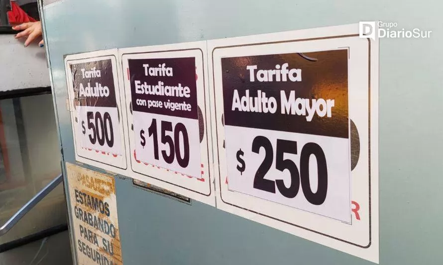Microbuses de Osorno concretan alza en precio de pasajes