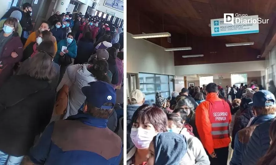 Usuarios del Hospital de Osorno indignados por congestión registrada este jueves