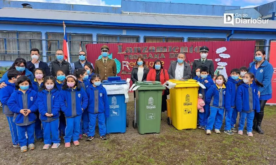 Programa de reciclaje escolar municipal de Osorno entrará en operación