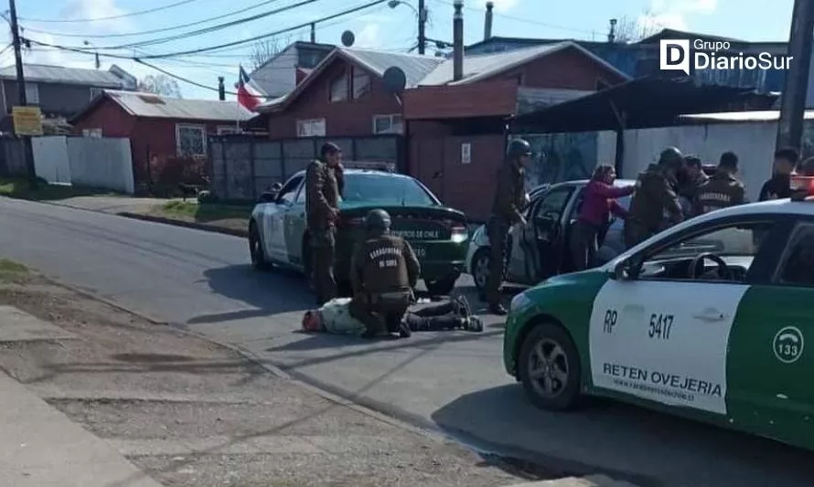Osorno: mujer fiscalizada por amenazas agredió a dos carabineros