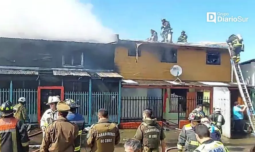 [VIDEO] Seis damnificados deja voraz incendio registrado en Osorno