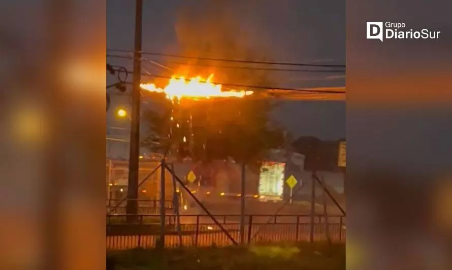 Incendio en tendido eléctrico movilizó a Bomberos de Osorno 