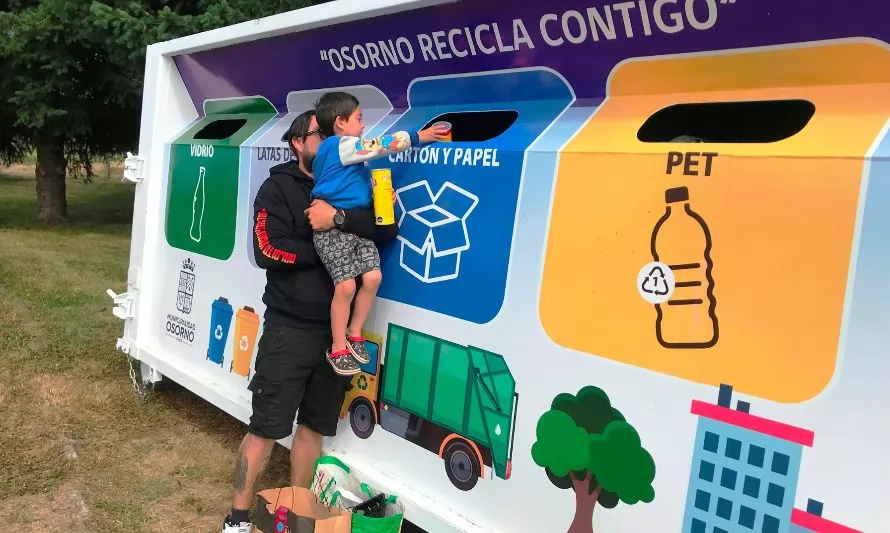 Instalan más de 60 puntos de reciclaje en Osorno