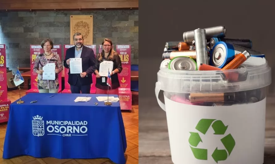 Dispondrán puntos de acopio para el reciclaje de pilas en Osorno 