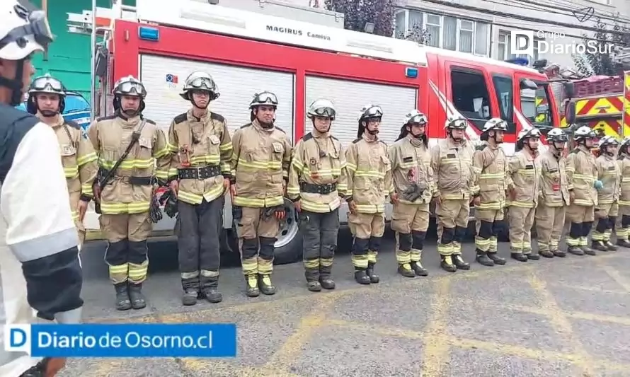 Segundo grupo de voluntarios de Osorno parte a combatir incendios forestales