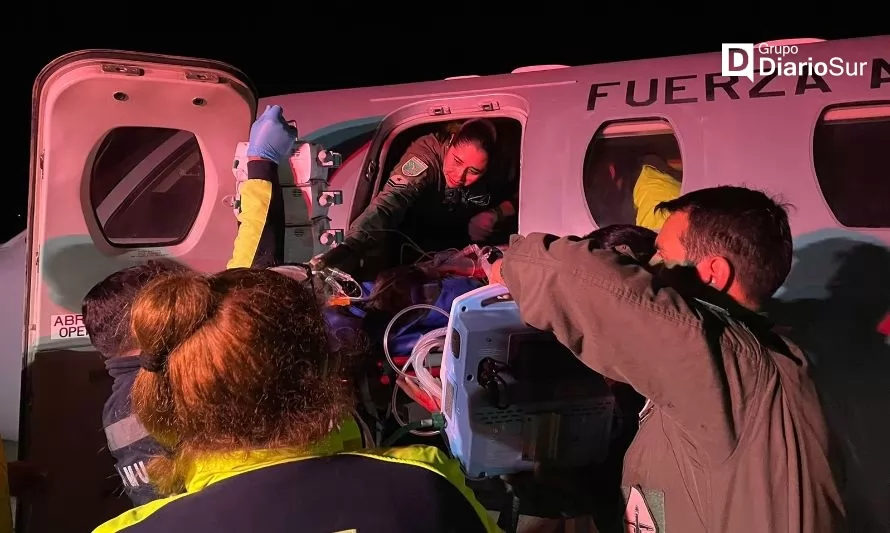 Fuerza Aérea evacuó a niño que sufrió paro cardiorrespiratorio en Chiloé 