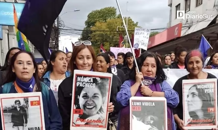 Mujeres marchan en Osorno y recuerdan a víctimas del femicidio