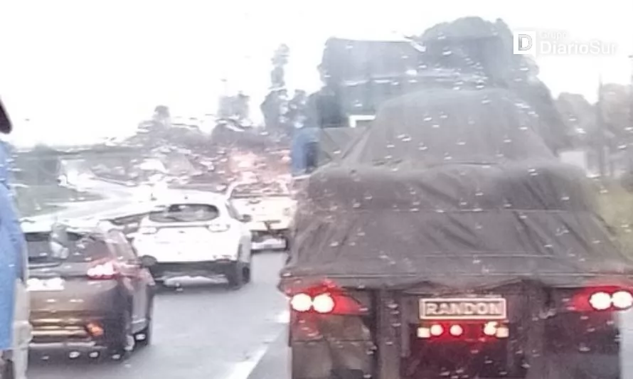 Gran congestión en Ruta 5 Sur por accidente  en Chahuilco