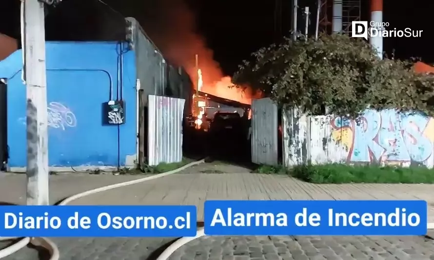 Reportan incendio declarado de inmueble en Osorno