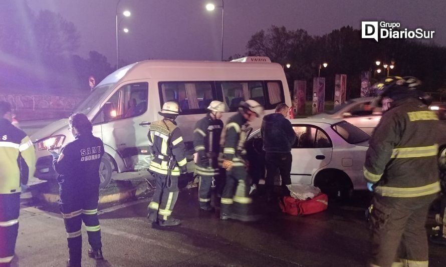 Un lesionado dejó accidente vehicular en sector del puente San Pedro en Osorno