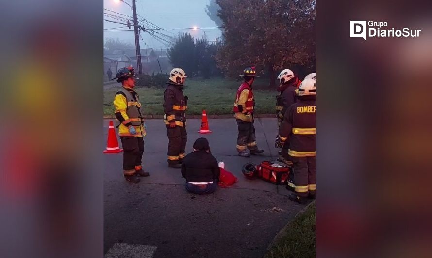 Osorno: conductora de scooter sufrió accidente en Rahue Alto