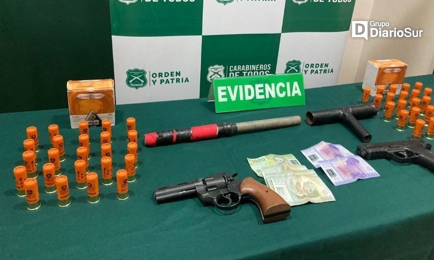 Carabineros decomisa arma artesanal y municiones en Frutillar