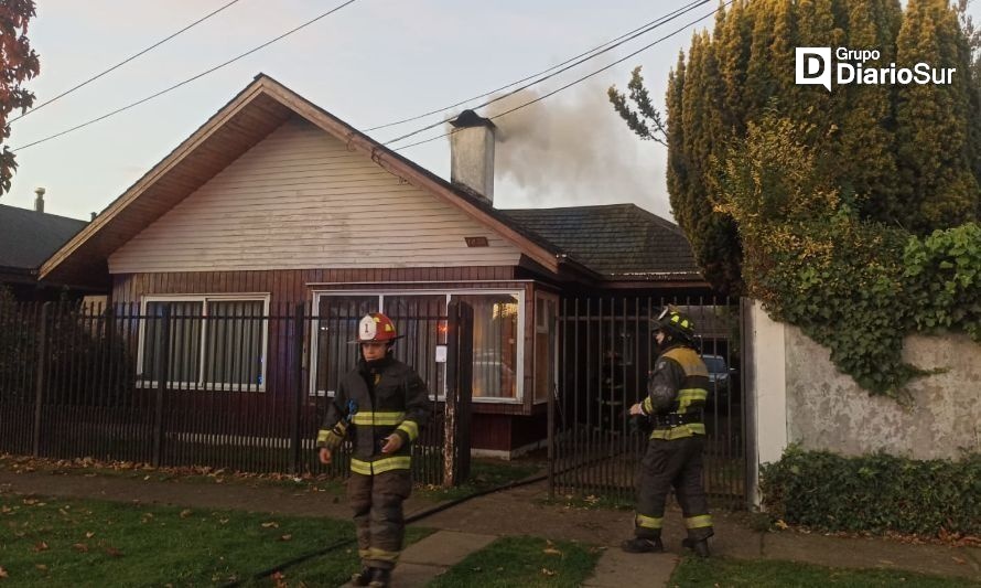 Reportan incendio de casa en Osorno