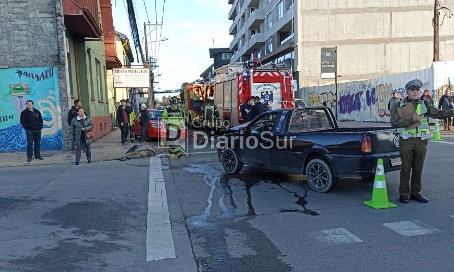 Reportan colisión en centro de Osorno