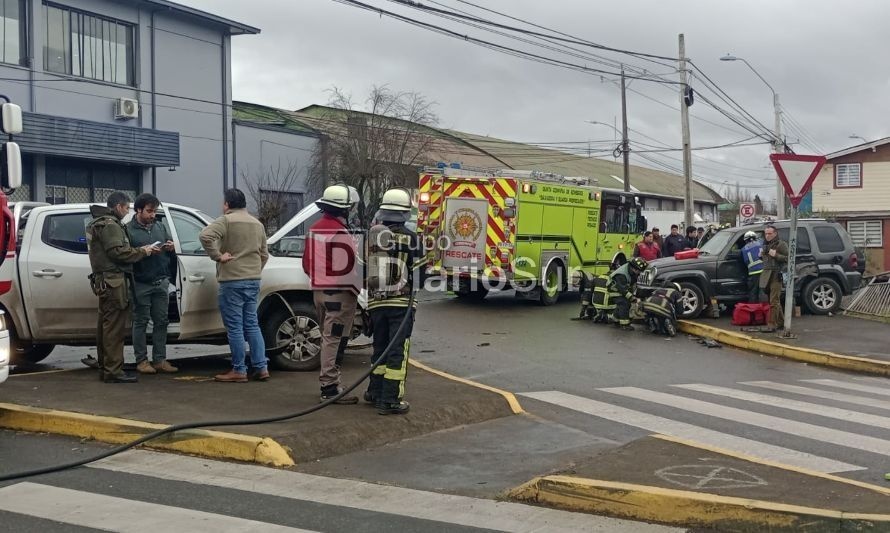 Colisión en centro de Osorno deja dos lesionados