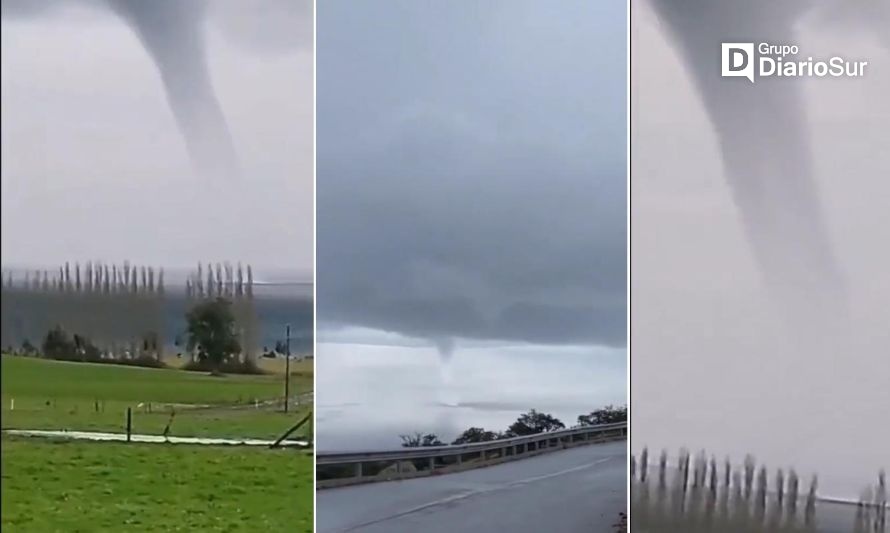 Tornados sorprenden a vecinos de Los Lagos y Los Ríos