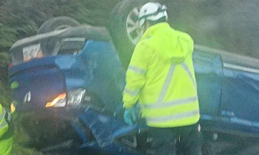 Dos lesionados en accidente en Ruta 5 Sur a la altura de Osorno