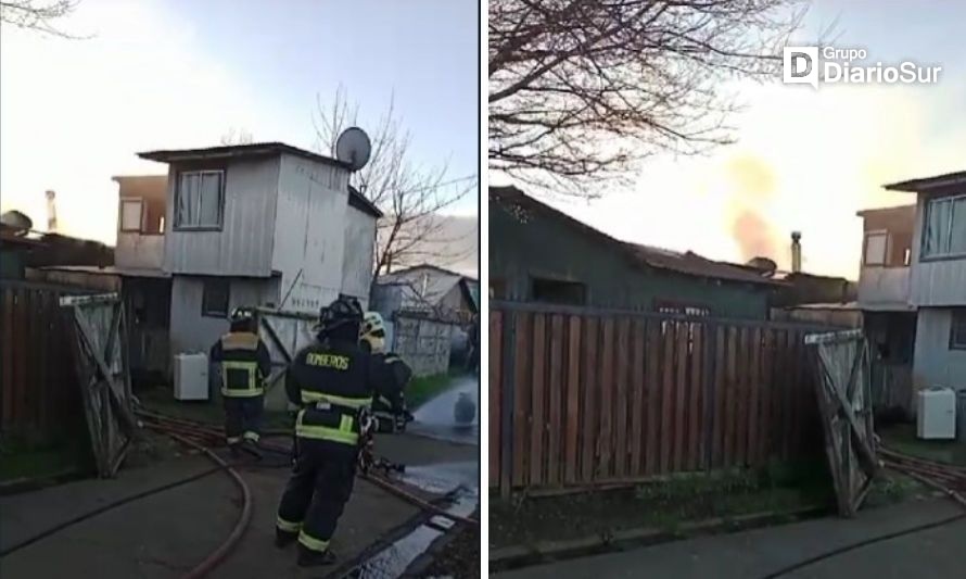 Adulta mayor resultó damnificada tras incendio en domicilio de Rahue Alto