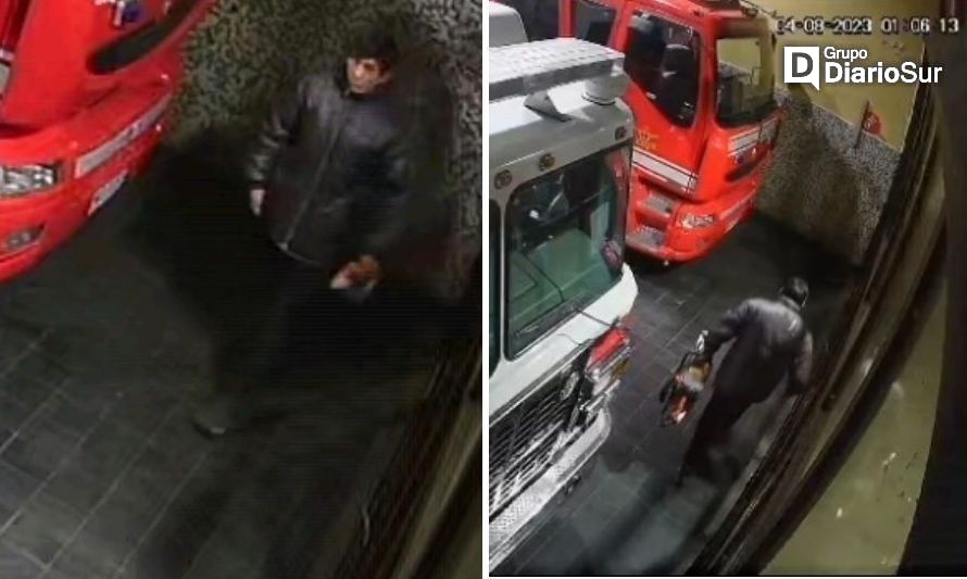 Video capta rostro de ladrón que ingresó a cuartel de Bomberos de Osorno