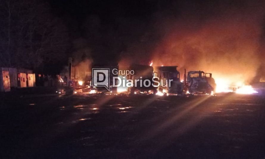 Reportan atentado incendiario en la Región de Los Ríos