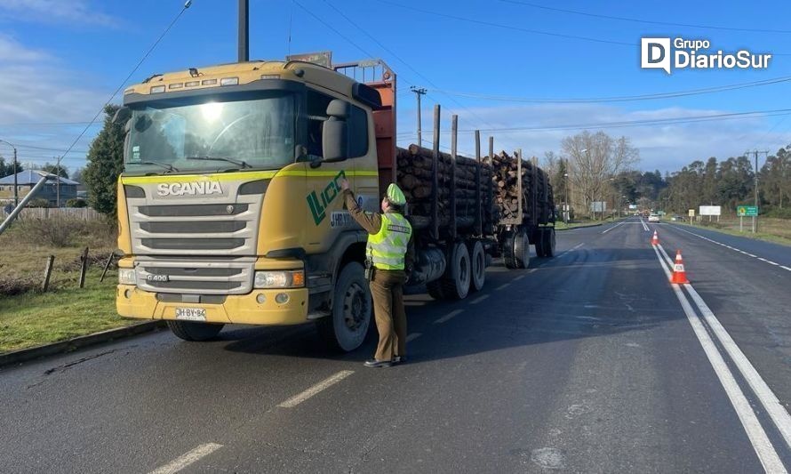 Carabineros realizará controles en ruta Osorno-Puerto Octay