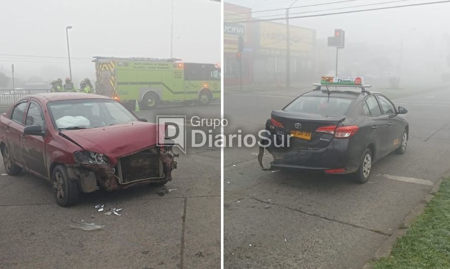 Triple colisión en concurrida intersección de Osorno