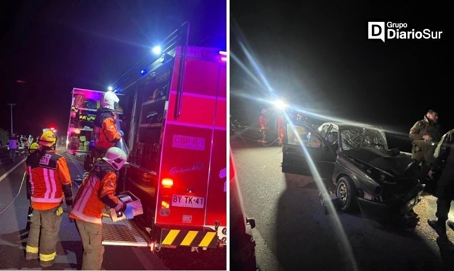 Rescatan a persona atrapada en colisión vehicular en Purranque