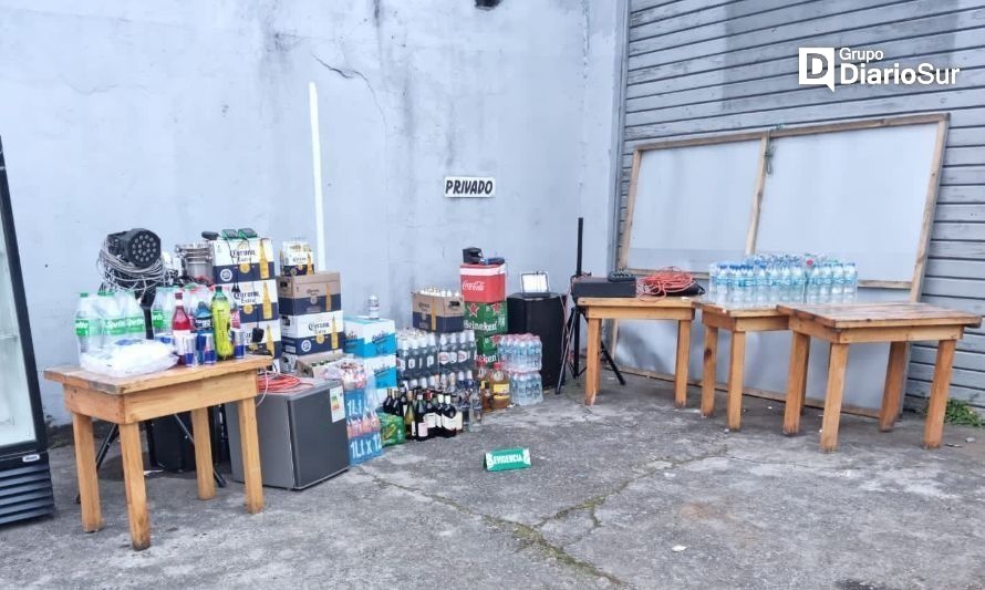 Carabineros decomisa alcohol clandestino en un local de Osorno
