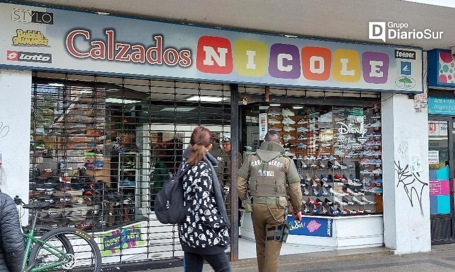 Preocupación por millonario robo a zapatería en Osorno