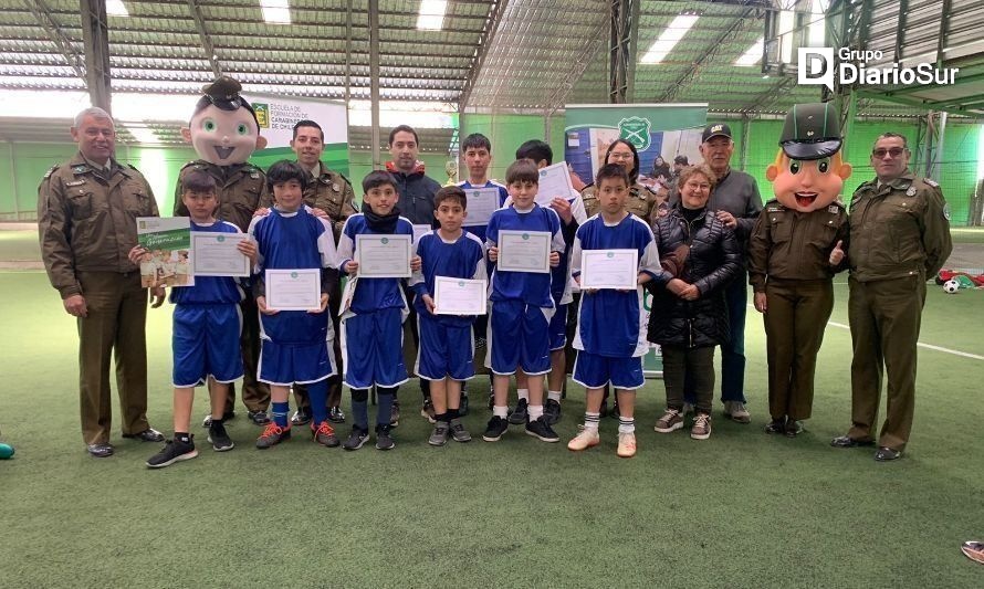 Oficina Comunitaria de Carabineros organizó primer Cuadrangular de Futbolito Escolar 2023