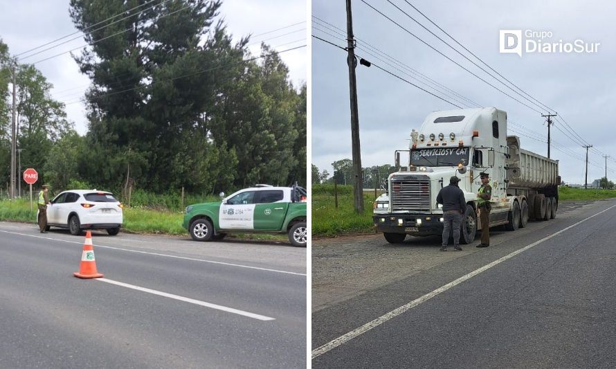 Carabineros fiscaliza rutas en Osorno por modificación en Ley de Tránsito