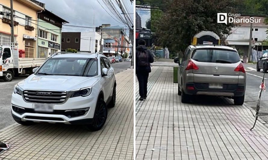 Infraccionan a vehículos estacionados en veredas de Osorno