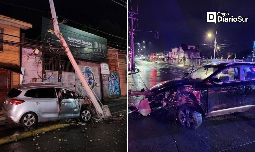 [VIDEO] Violenta colisión deja al menos cuatro lesionados en Osorno