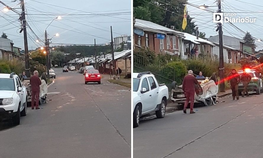 Delincuente protagoniza accidente en Osorno: huía en auto robado 