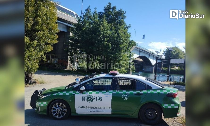 Sujeto que huía de control policial murió tras lanzarse desde puente en Valdivia