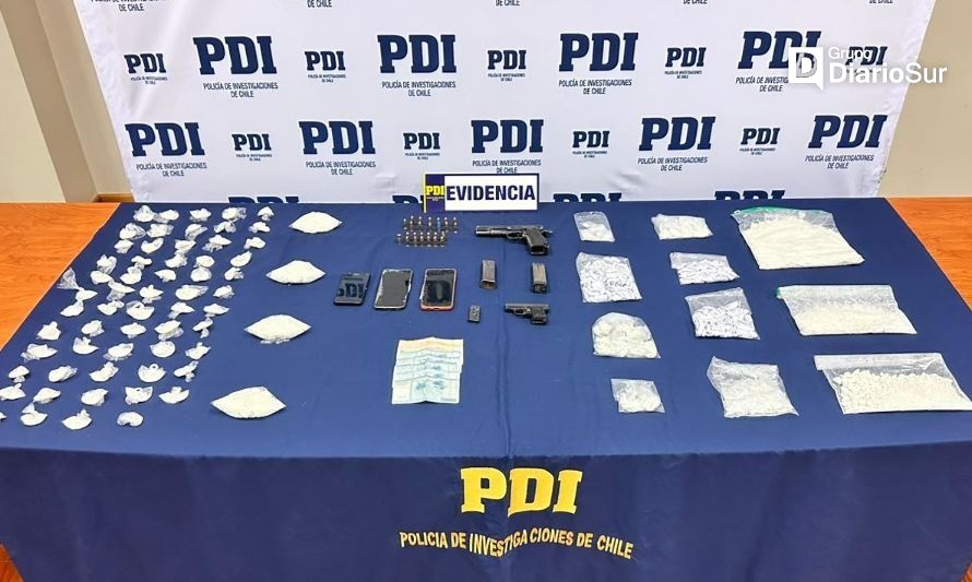 PDI detiene a dos hombres por tráfico de drogas y tenencia de armas en Puerto Montt  