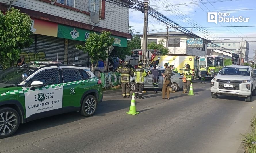 Colisión en el centro de Osorno deja dos lesionados