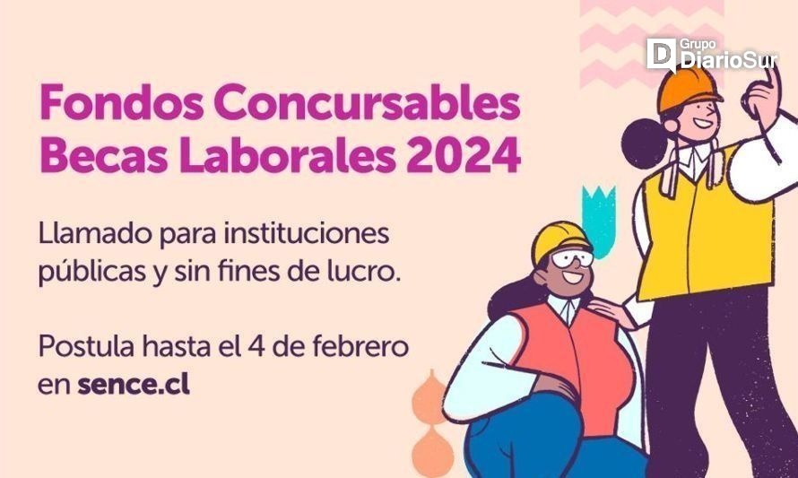 Inician proceso de postulación al Fondo Concursable de Becas Laborales Los Lagos 2024