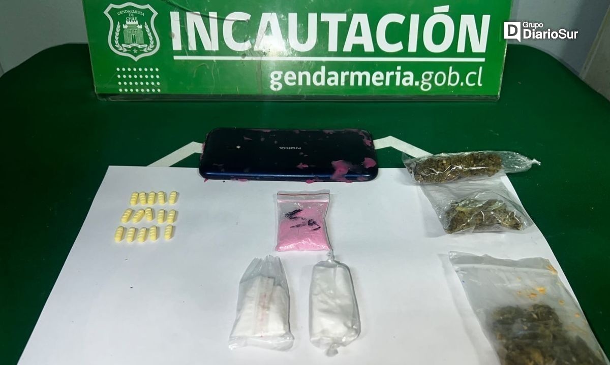 Gendarmes incautan droga lanzada desde el exterior hacia la cárcel de Osorno