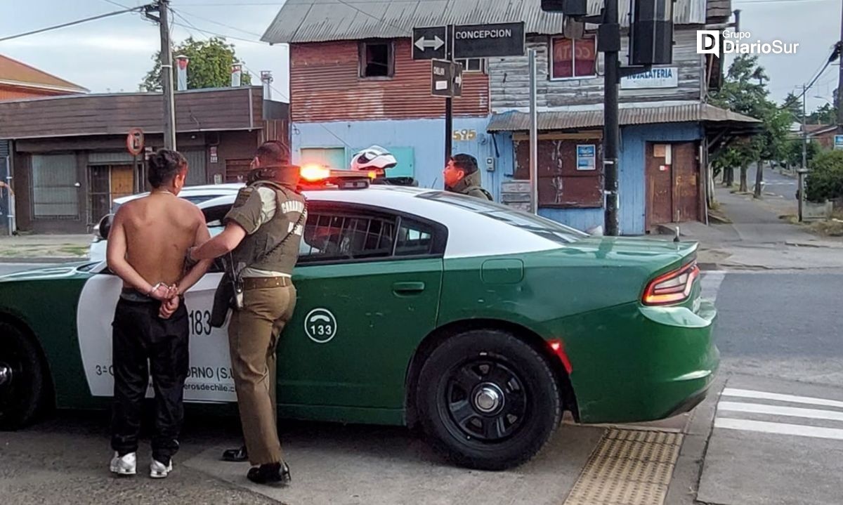 Detienen a sujeto tras riña con guardia de seguridad en Rahue Bajo