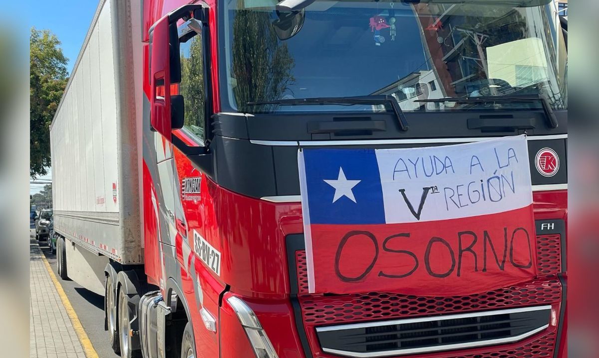Osorno envío camión con toneladas de ayuda a Viña del Mar
