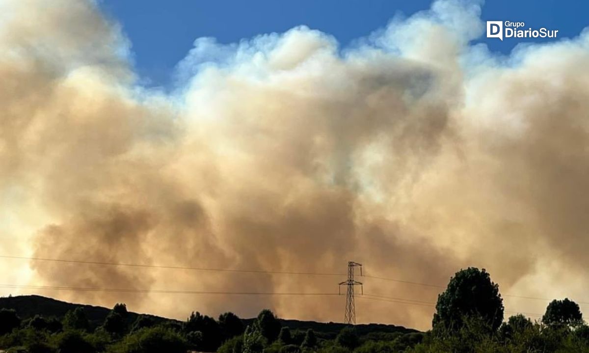 Humo de incendio forestal en Puerto Montt se expande hacia el norte