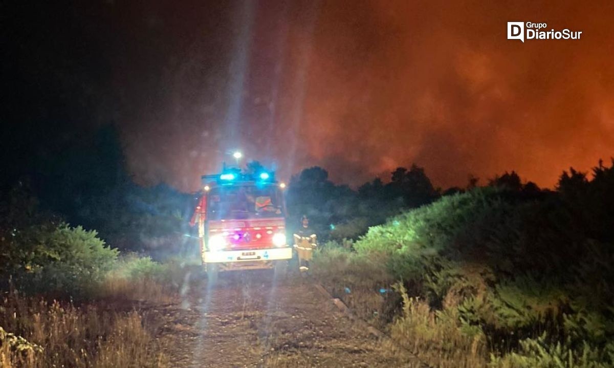 Activan cuarta alarma por incendio forestal en Puerto Montt