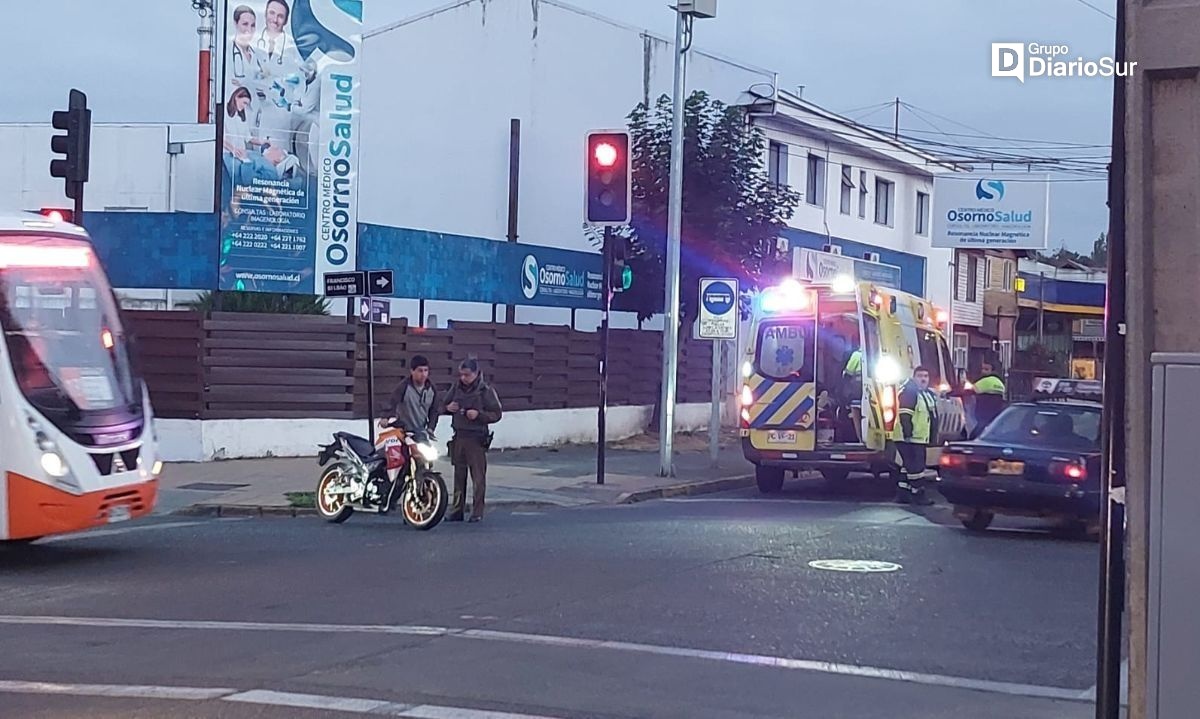 Registran dos accidentes automovilísticos en Osorno