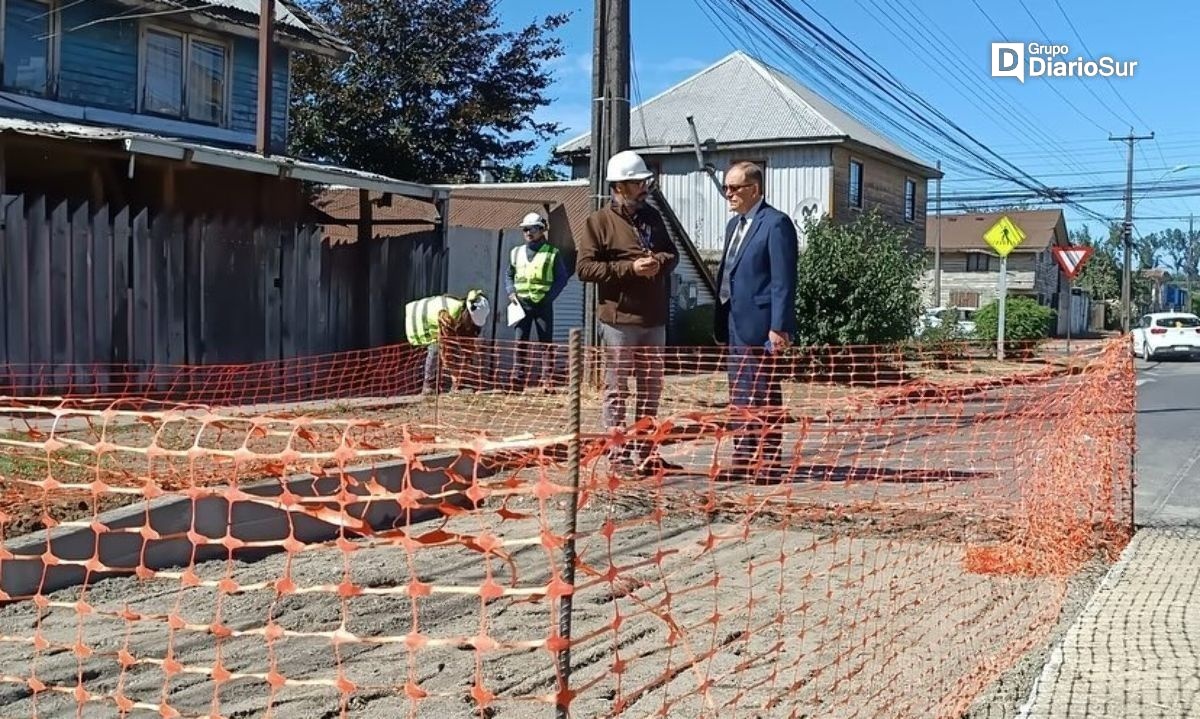 Inspeccionan el avance de trabajos en calzadas de Osorno