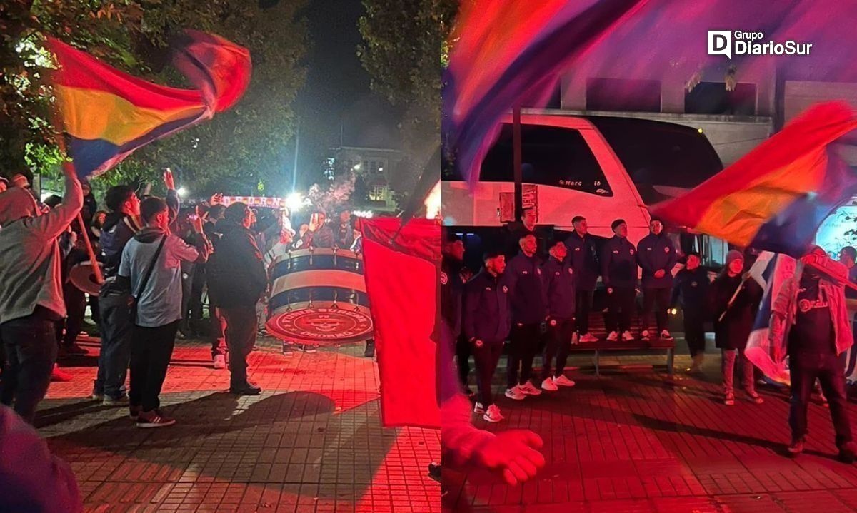 Con banderazo los hinchas de Provincial Osorno esperan el clásico ante Puerto Montt