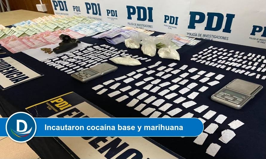 A control de detención pasa mujer sorprendida con drogas y un arma en Osorno 