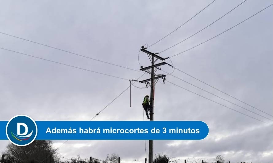 Sector oriente de Osorno tendrá corte de energía eléctrica este domingo