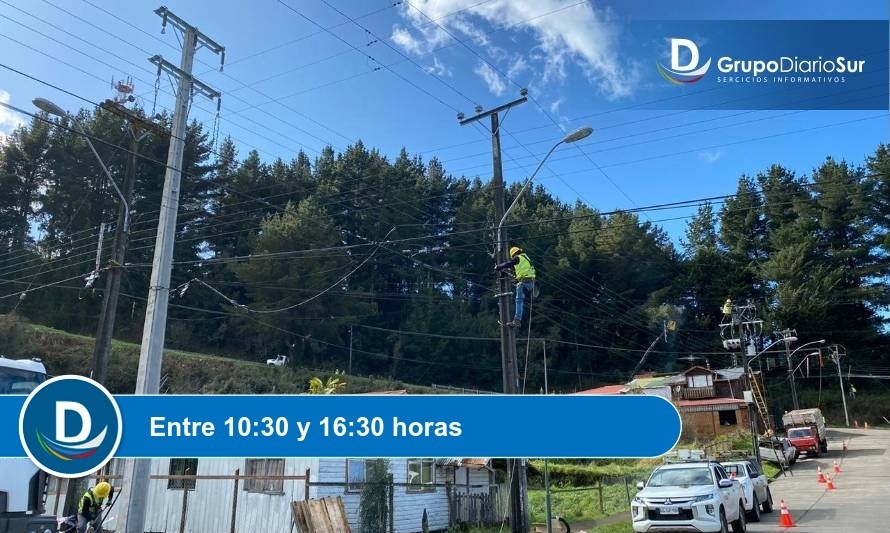 Este martes Saesa trabaja en construcción de nueva línea eléctrica en Purranque Norte 