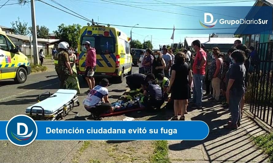 En riesgo vital menor atropellada por conductor ebrio en Osorno